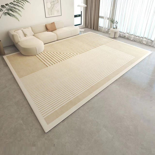 Tappeti Essence Line - Tappeti eleganti rettangolari con righe Beige e blu - Sabbia - 100cmx160cm