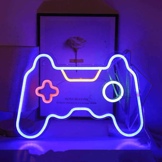 Insegne Neon: Joystick - Insegne al neon, con batterie e presa usb. Led a basso consumo. Vari colori disponibili. - Joystick -