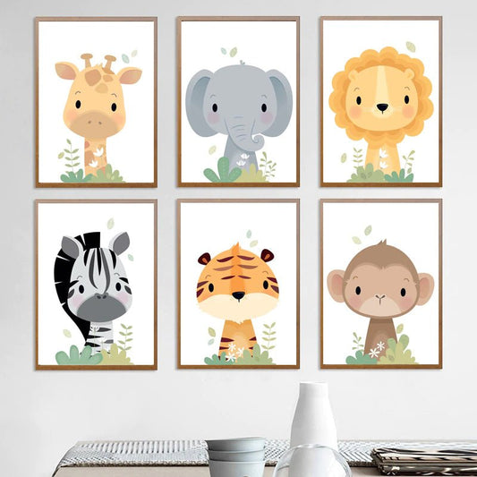 Poster: Baby Animals - Poster per camera dei bambini con piccoli animali pieni di gioia e colori. varie misure disponibili ed animali. - Tigre - 15x20cm