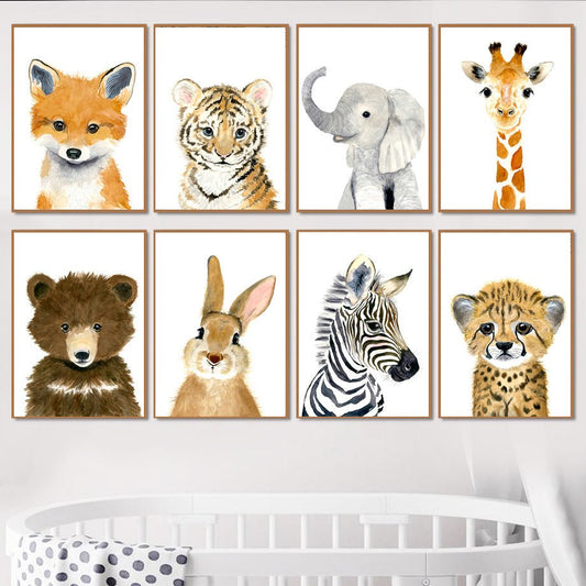 Poster: Children's Friends - poster per bambini con cuccioli di animali. - A - 13X18cm